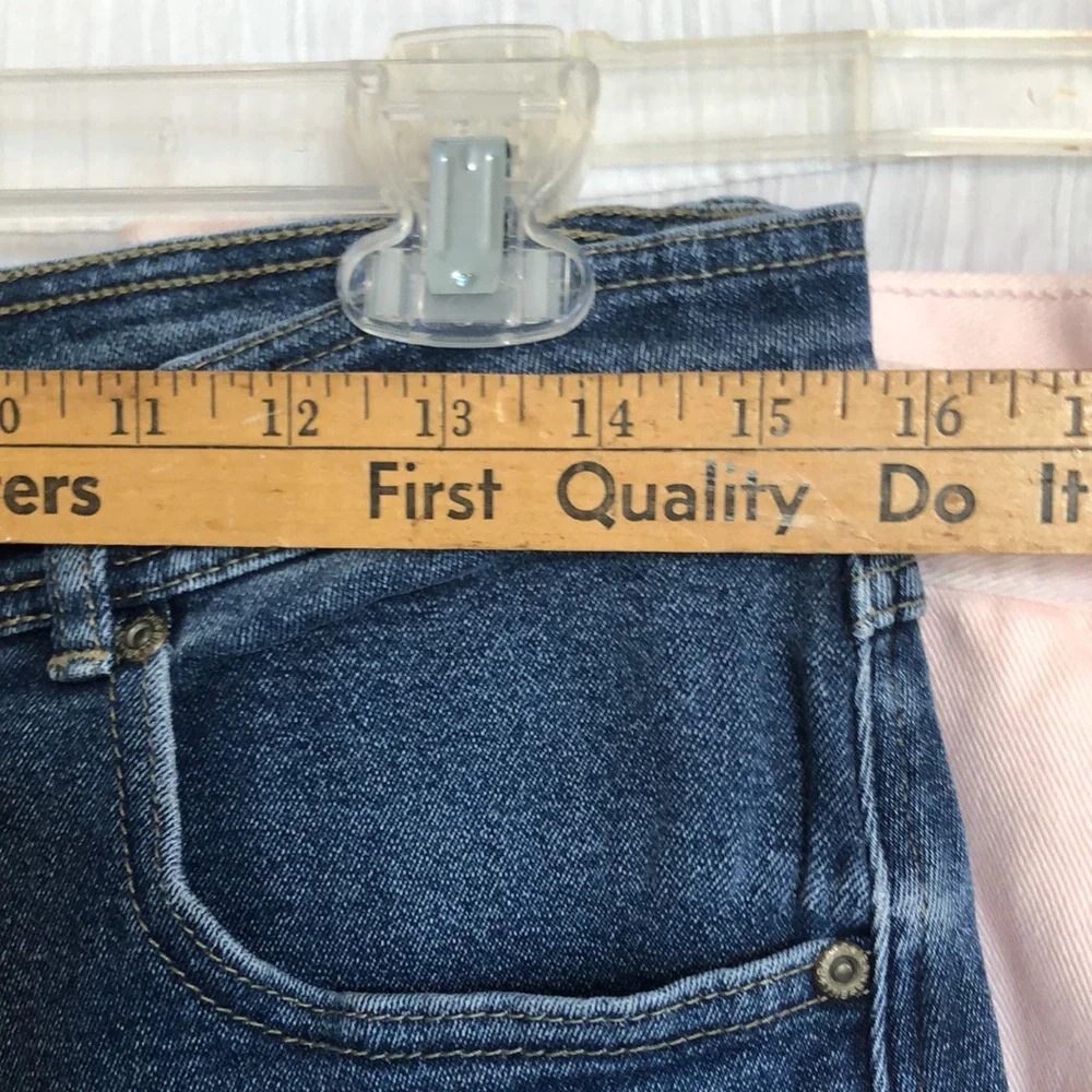 Vintage BILL BLASS womans SZ 14 pink straight leg high waist jeans pants